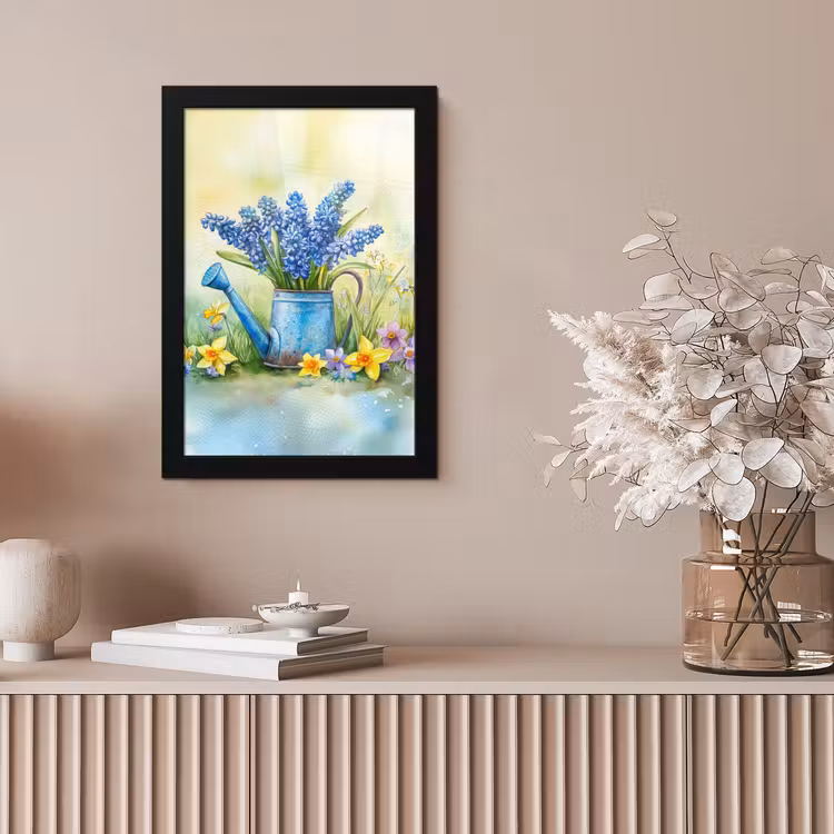 Poster met lijst - Gieter - Lavendel - Bloesems — 5