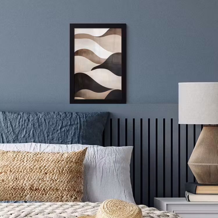 Poster met lijst - Golven - Abstract - Beige — 3