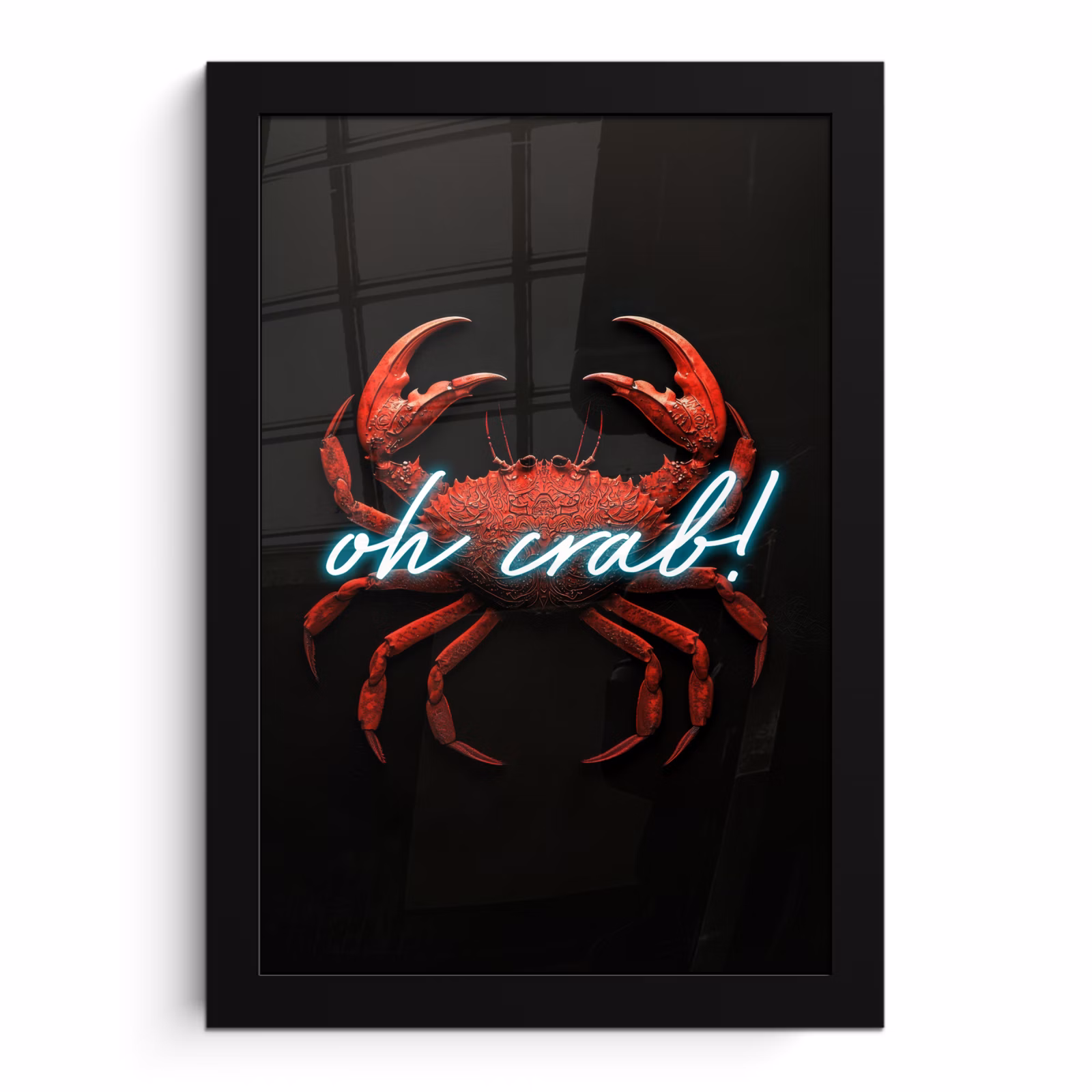 Poster met lijst - Oh Crab Rode Krab — 1