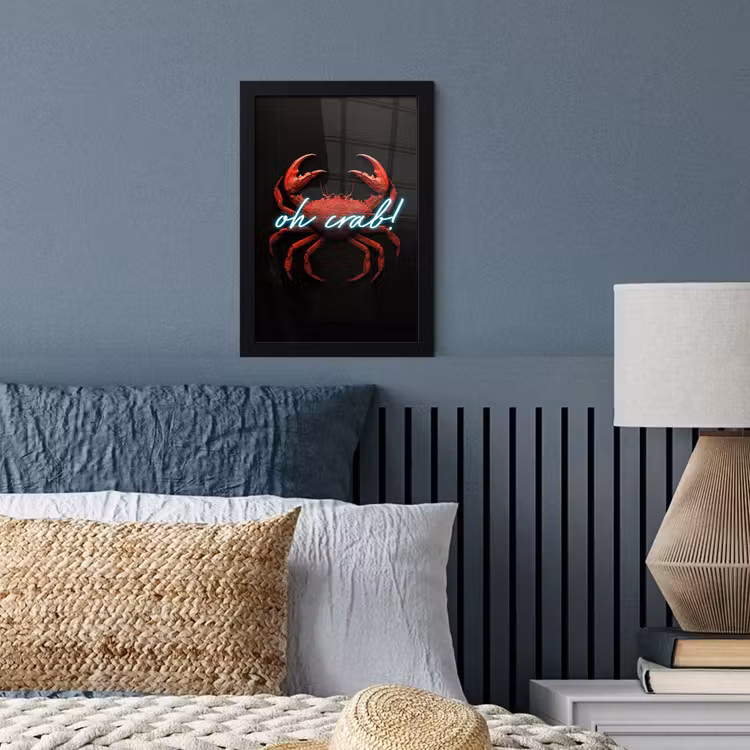 Poster met lijst - Oh Crab Rode Krab — 3