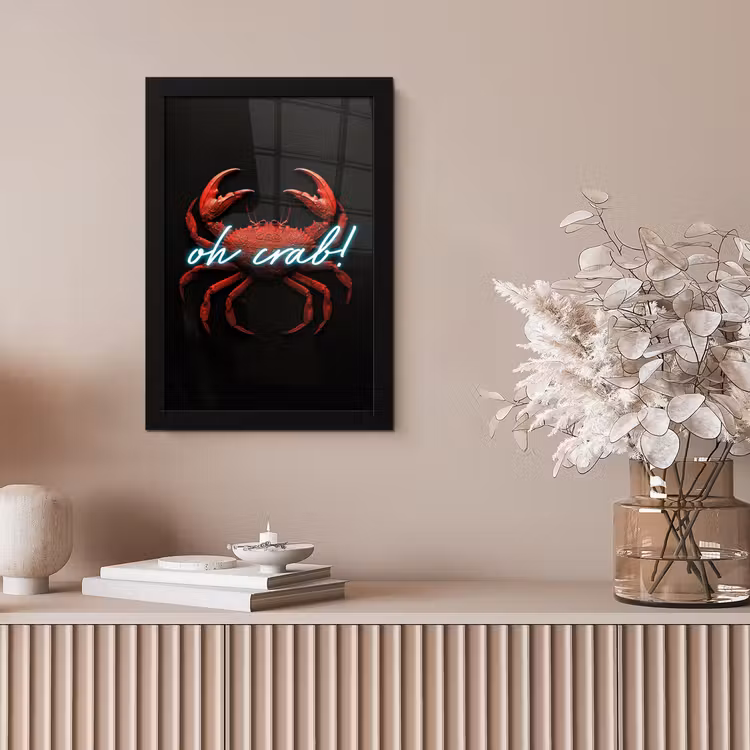 Poster met lijst - Oh Crab Rode Krab — 5