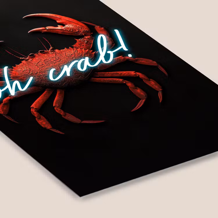 Poster met lijst - Oh Crab Rode Krab — 7