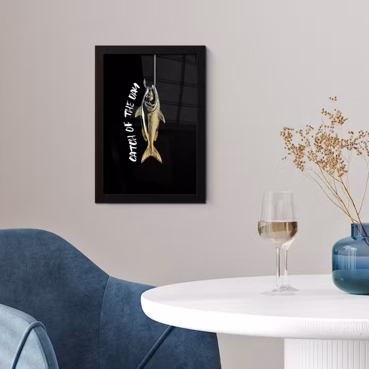 Poster met lijst - Catch of The Day Gouden Vis — 4