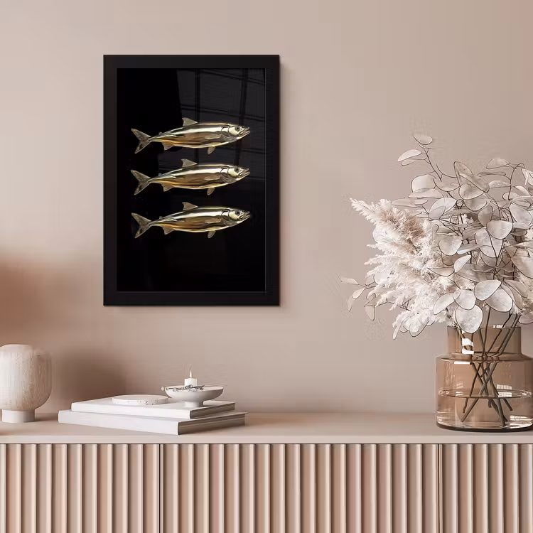 Poster met lijst - Gouden Vissen — 5