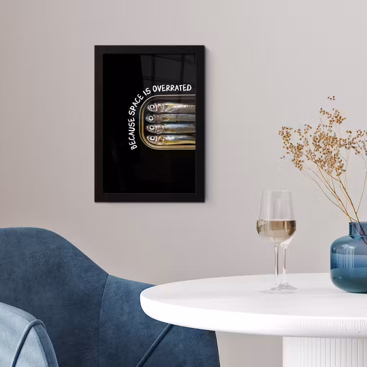 Poster met lijst - Because space is overrated sardientjes — 4