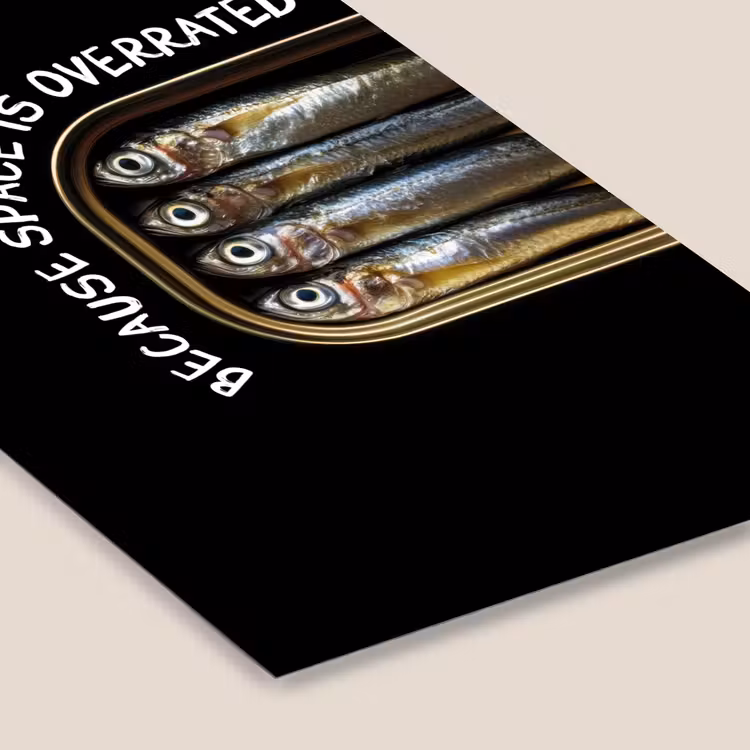 Poster met lijst - Because space is overrated sardientjes — 7