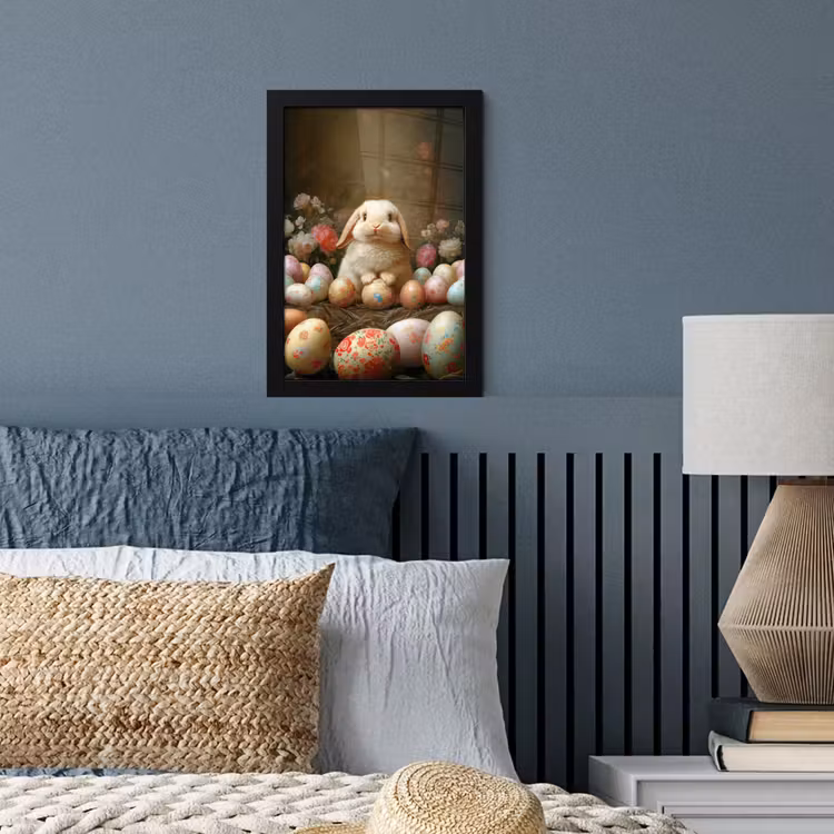 Poster met lijst - Konijn - Paaseieren - Stilleven — 3