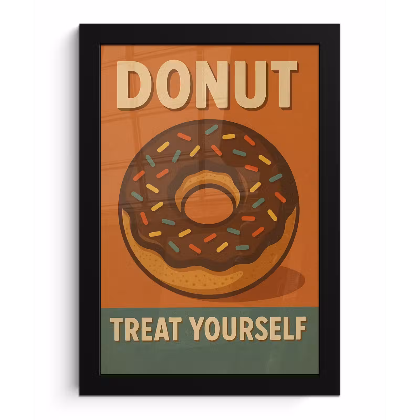 Poster met lijst - Donut - Spikkels - Kleurrijk - Quote — 1