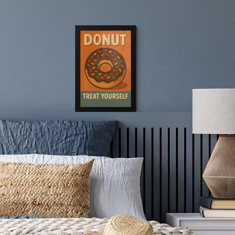 Poster met lijst - Donut - Spikkels - Kleurrijk - Quote — 3