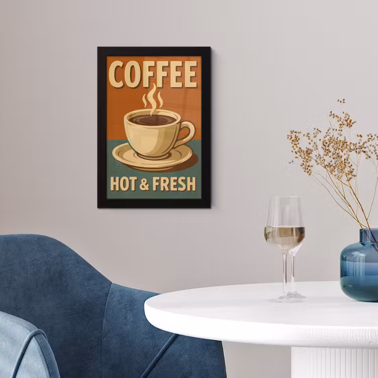 Poster met lijst - Koffie - Kop - Vintage - Quote — 4