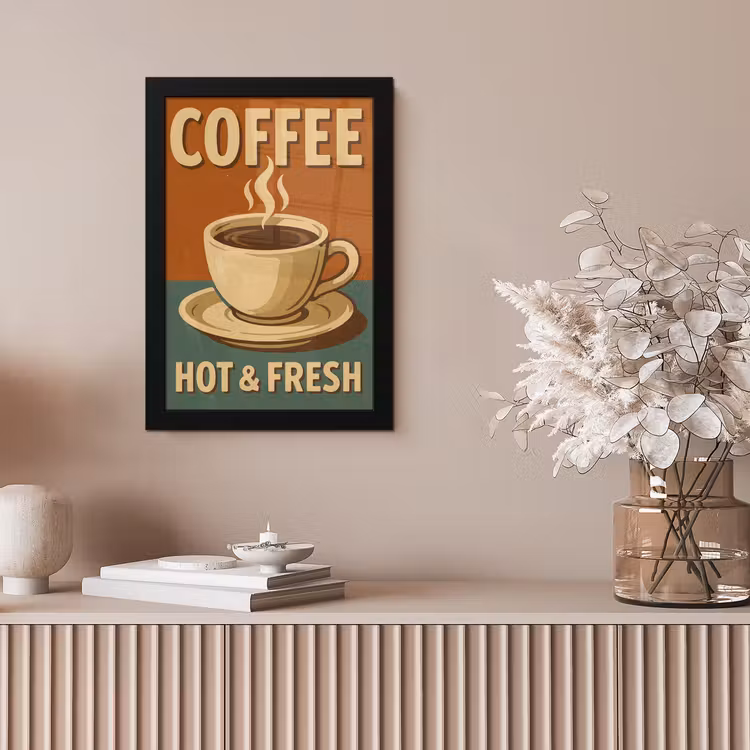 Poster met lijst - Koffie - Kop - Vintage - Quote — 5