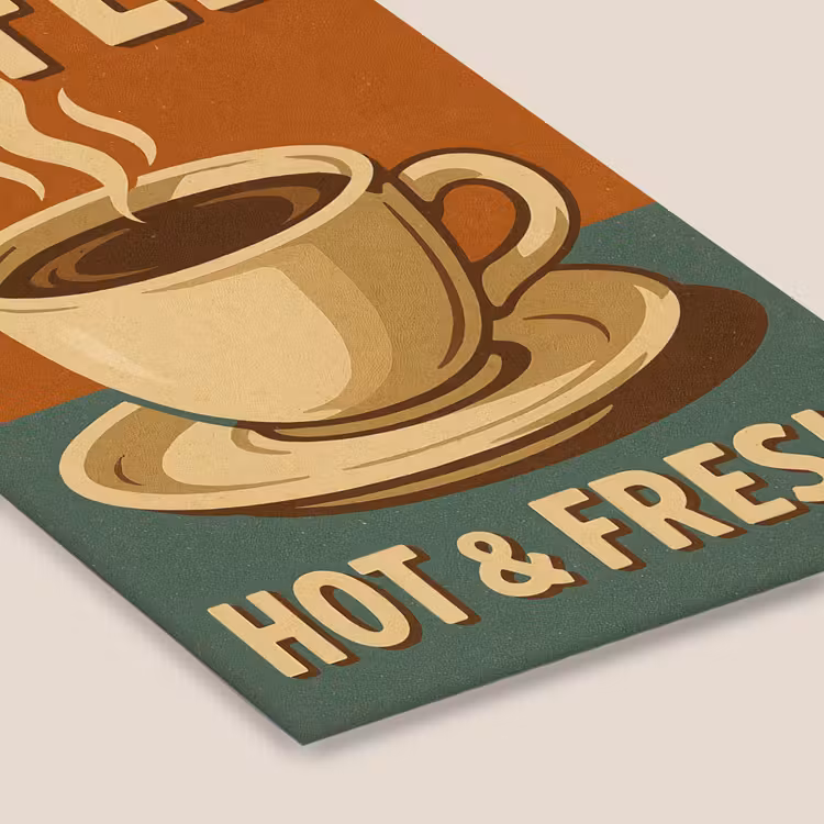 Poster met lijst - Koffie - Kop - Vintage - Quote — 7
