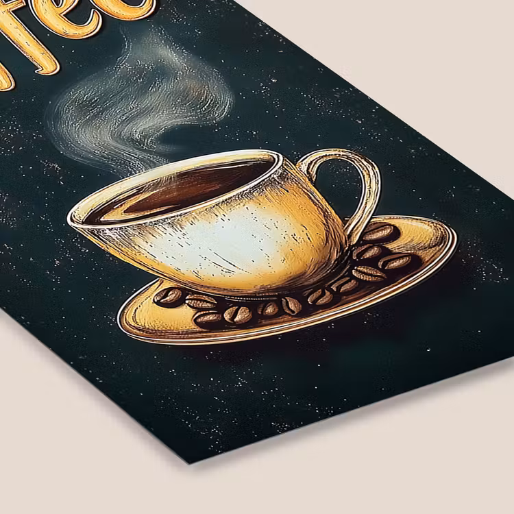 Poster met lijst - Koffie - Schotel - Koffiebonen - Retro — 7