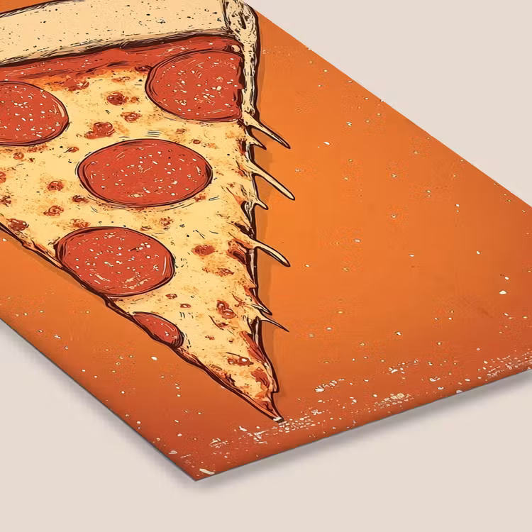 Poster met lijst - Pizza - Kaas - Rood - Pepperoni — 7