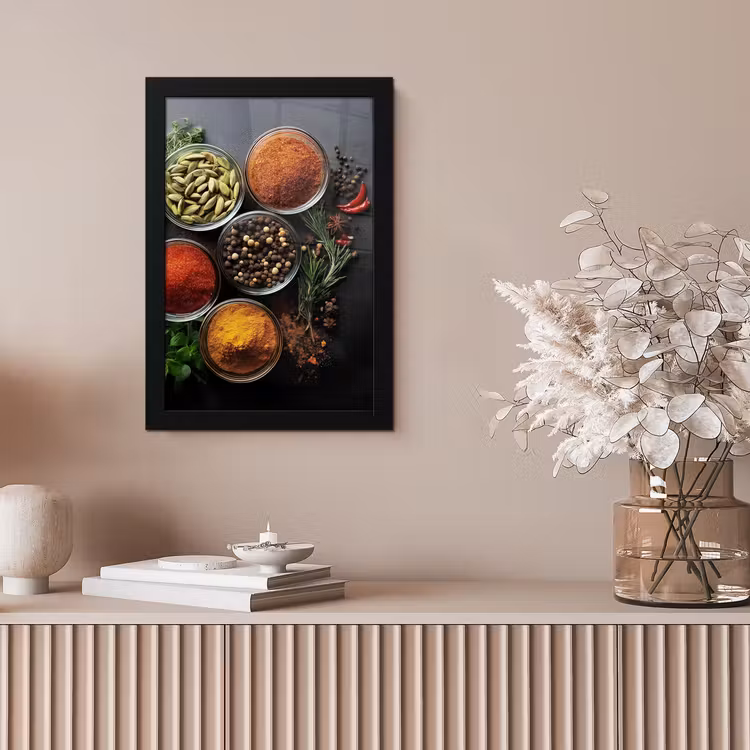 Poster met lijst - Glazen - Bakjes - Blaadjes - Kruiden — 5