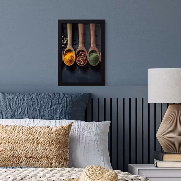Poster met lijst - Houten - Lepels - Specerijen - Kruiden — 3