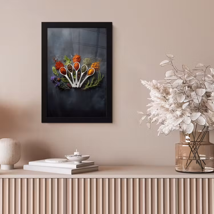 Poster met lijst - Lepels - Wit - Poeder - Kruiden — 5