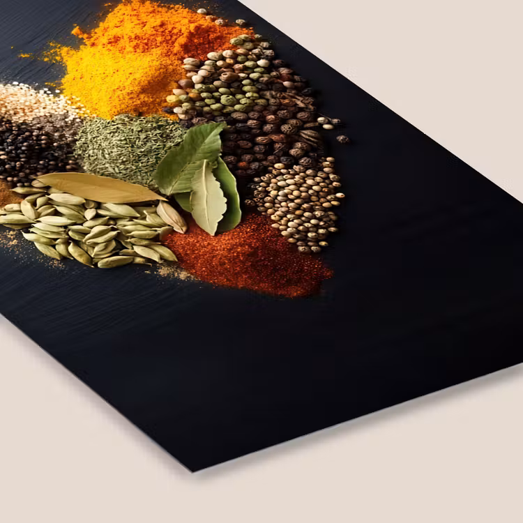 Poster met lijst - Specerijen - Mix - Hartvorm - Zwart — 7