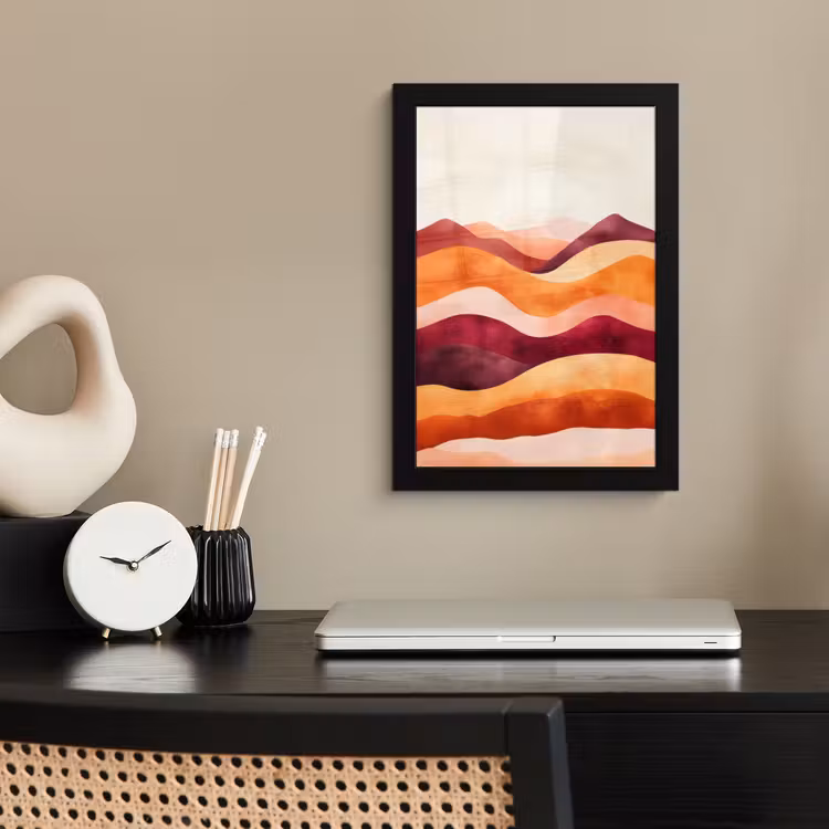 Poster met lijst - Abstract - Landschap - Golven — 2