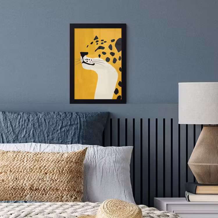 Poster met lijst - Cheetah - Illustratie - Geel — 3