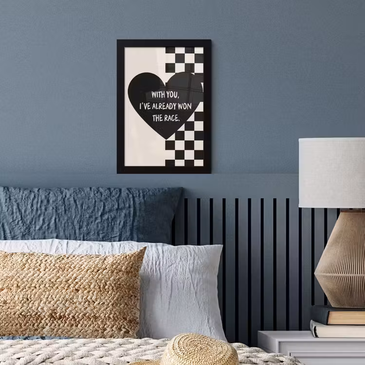 Poster met lijst - Liefde - Beige - Race — 3