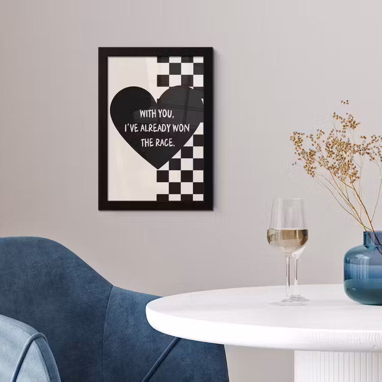 Poster met lijst - Liefde - Beige - Race — 4