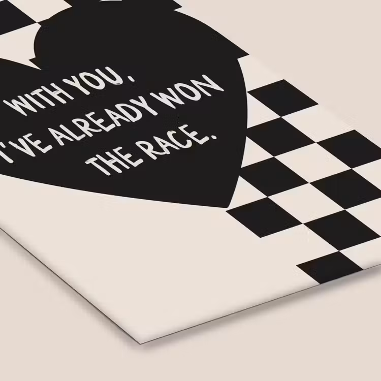 Poster met lijst - Liefde - Beige - Race — 7