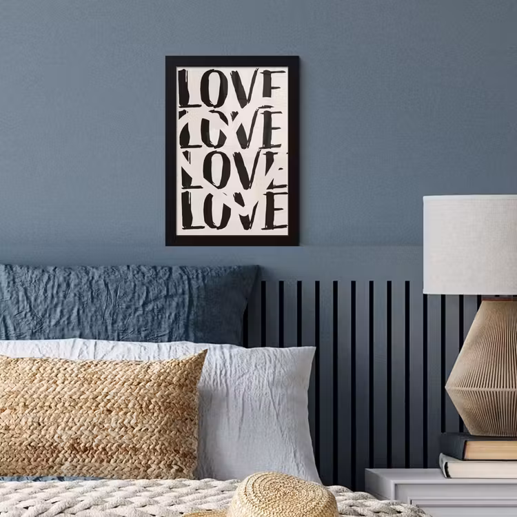 Poster met lijst - Love - Hart - Beige — 3