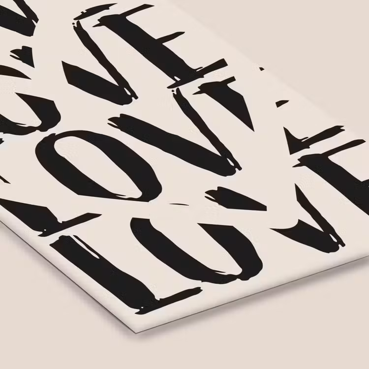 Poster met lijst - Love - Hart - Beige — 7