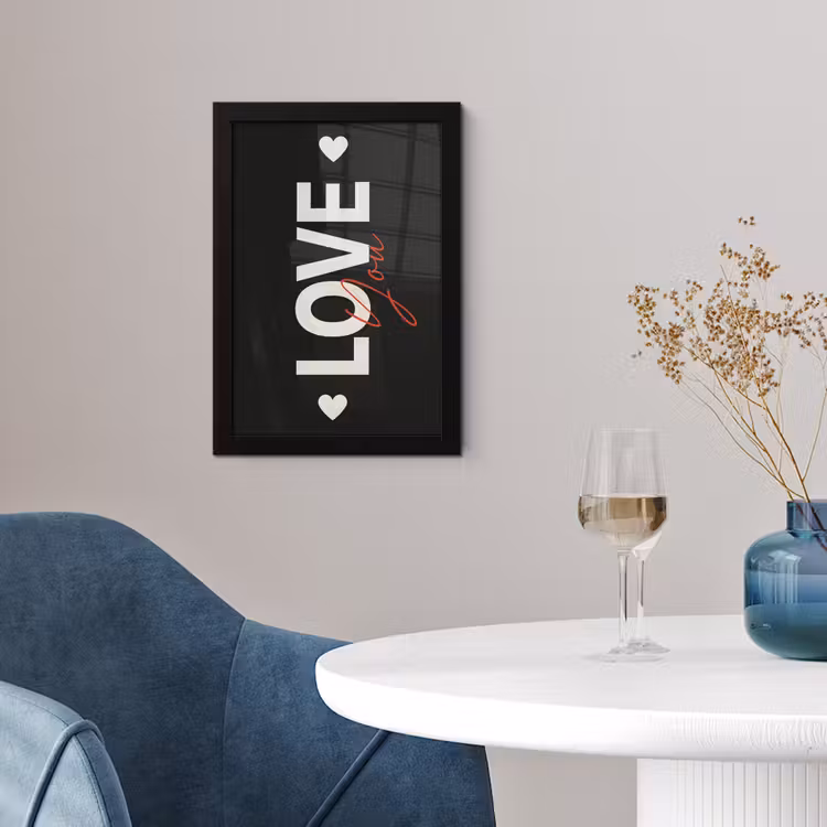 Poster met lijst - Love - Rood - Valentijn — 4