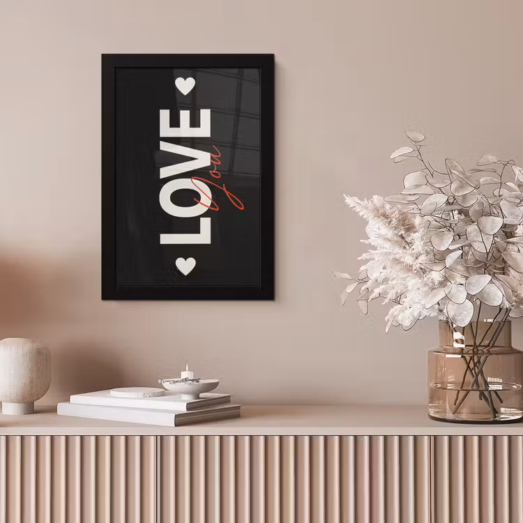 Poster met lijst - Love - Rood - Valentijn — 5