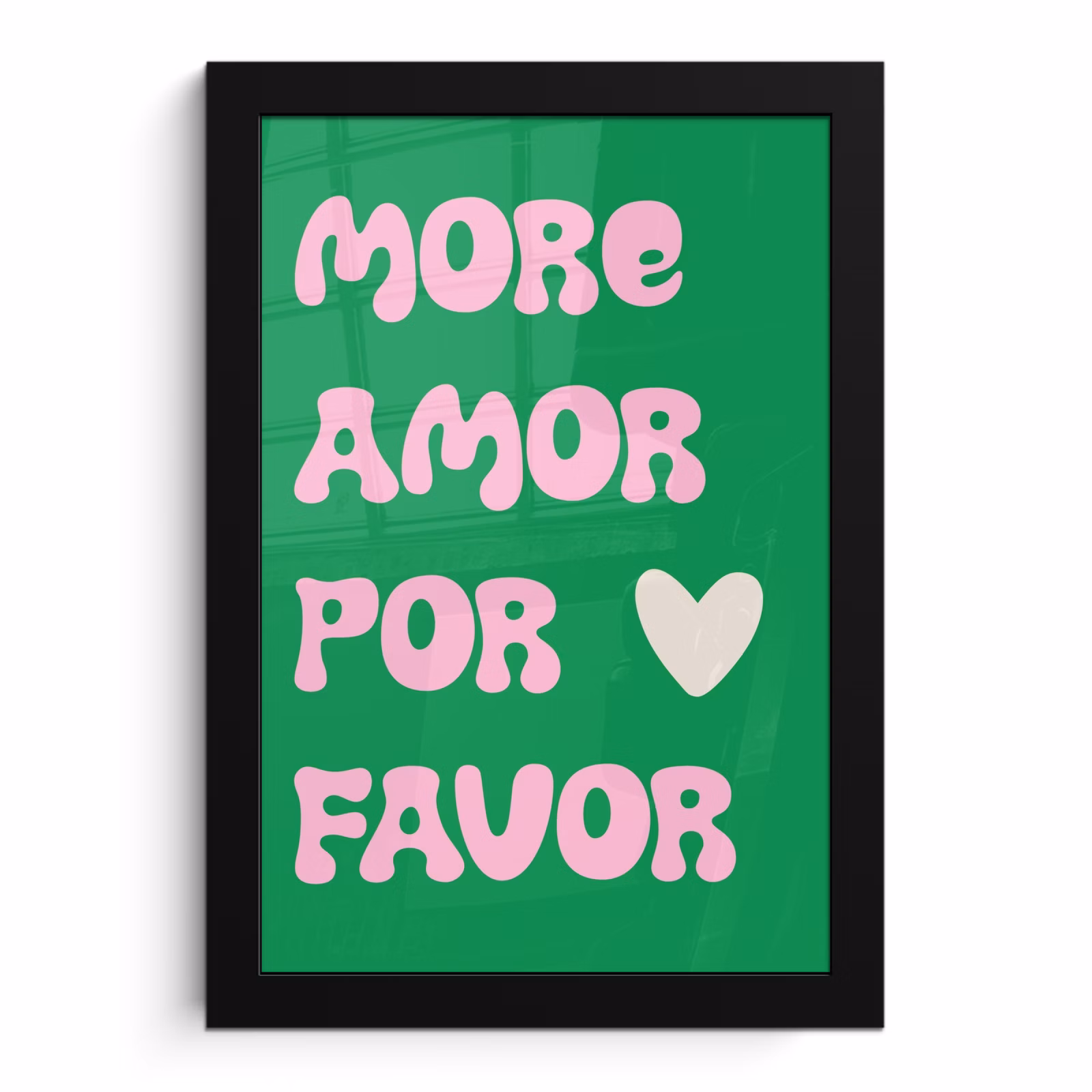 Poster met lijst - More Amor Por Favor — 1