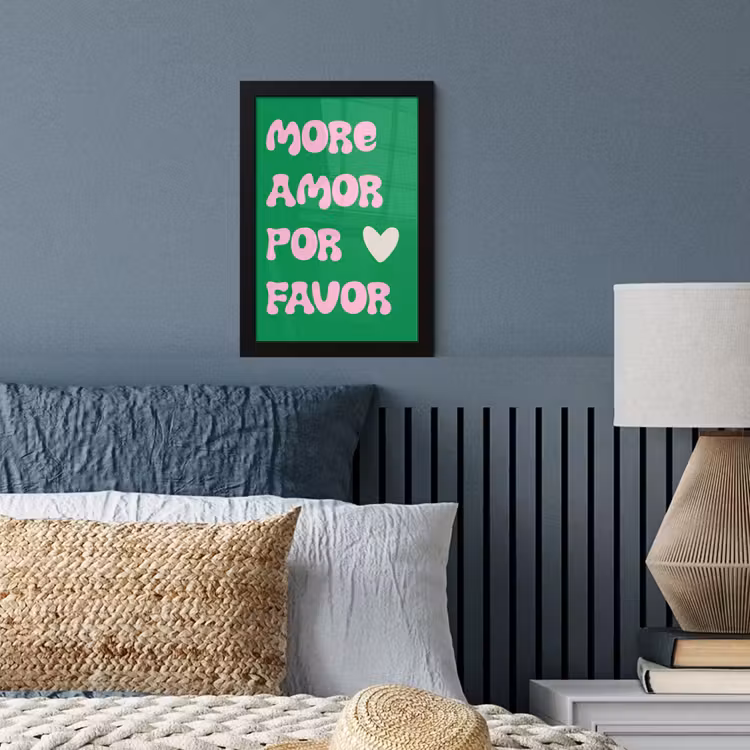 Poster met lijst - More Amor Por Favor — 3