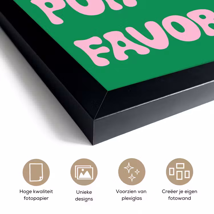 Poster met lijst - More Amor Por Favor — 6