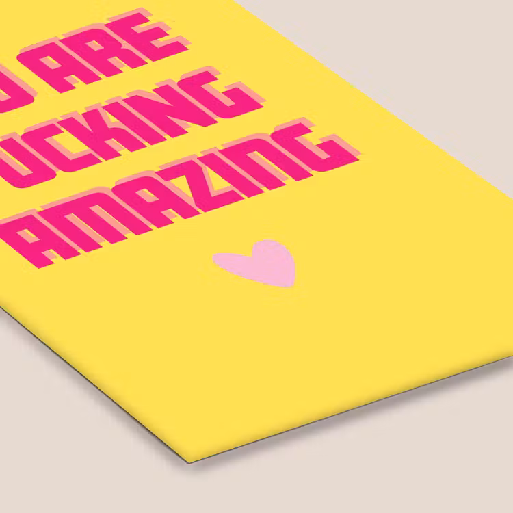 Poster met lijst - Geel - Valentijn - Tekst — 7