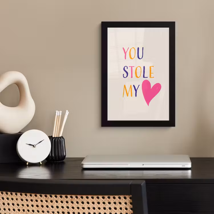 Poster met lijst - You stole my heart — 2
