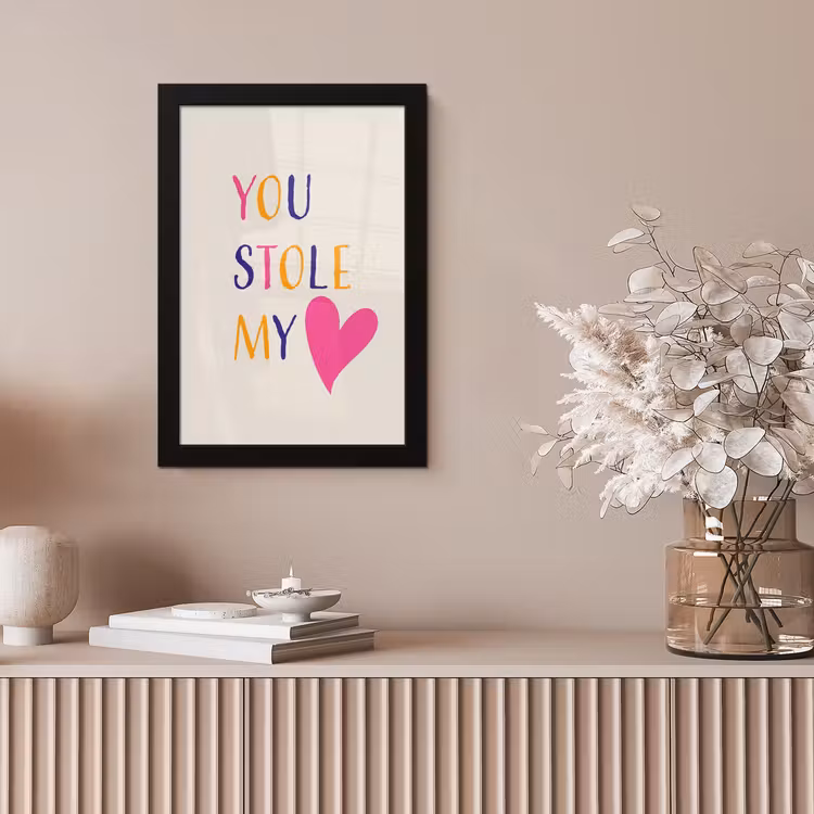 Poster met lijst - You stole my heart — 5