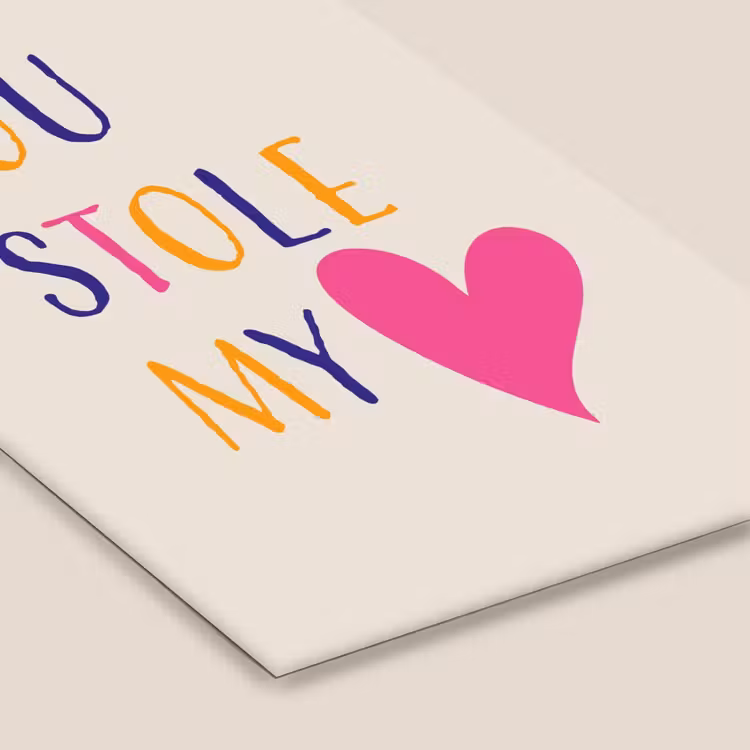 Poster met lijst - You stole my heart — 7