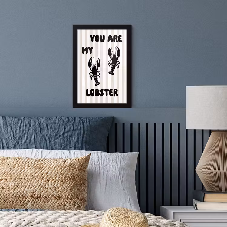 Poster met lijst - Lobster - Beige - Minimalistisch — 3