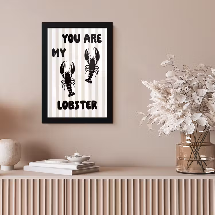 Poster met lijst - Lobster - Beige - Minimalistisch — 5