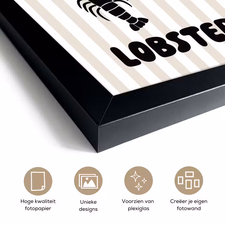 Poster met lijst - Lobster - Beige - Minimalistisch — 6