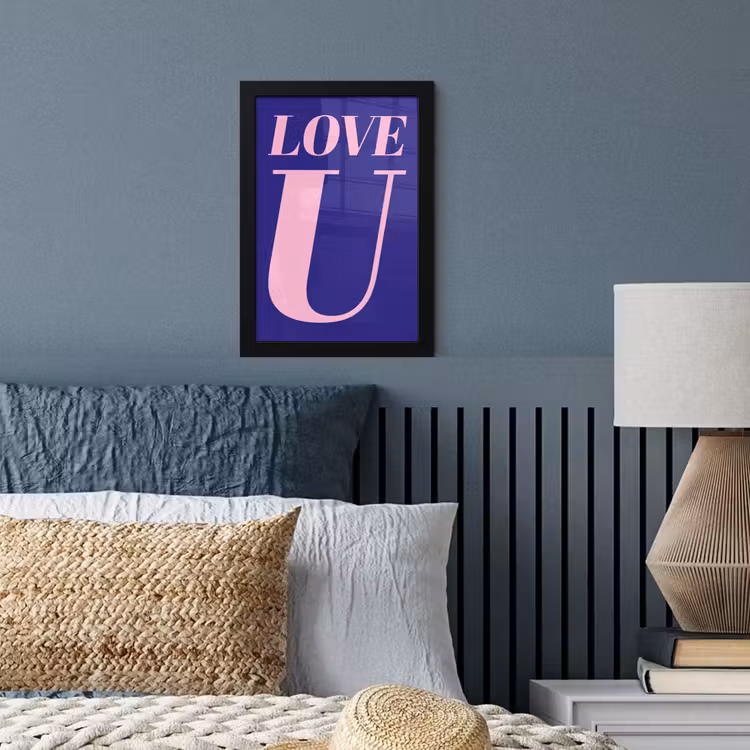Poster met lijst - Love U — 3