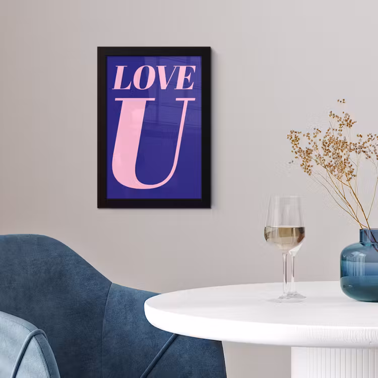 Poster met lijst - Love U — 4