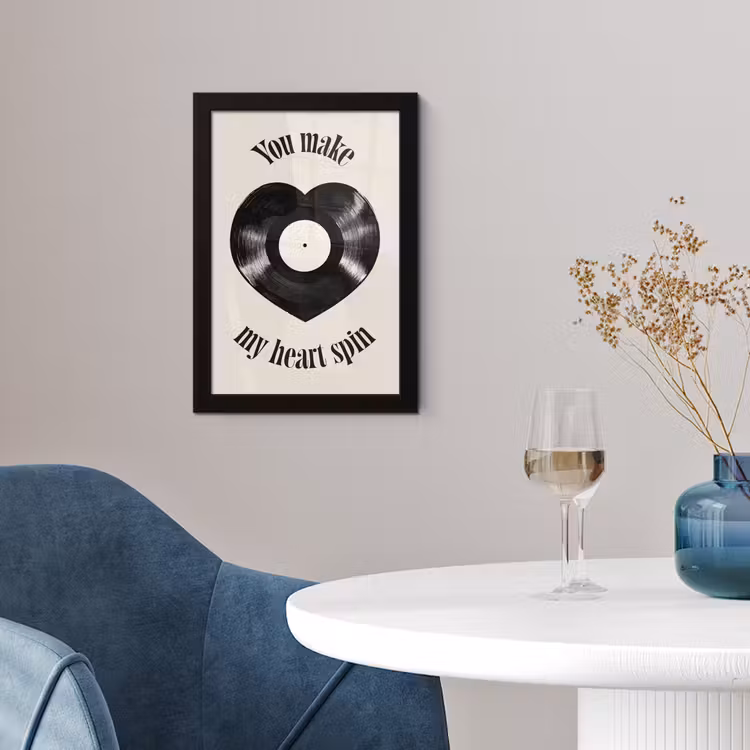 Poster met lijst - Love - Muziek - Quote — 4