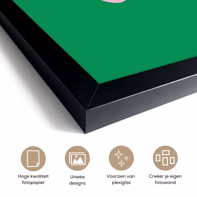 Poster met lijst - Groen - Hart - Minimalistisch - Valentijn — 6