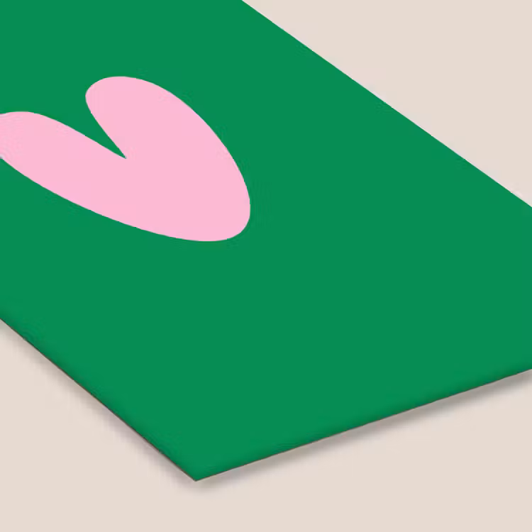 Poster met lijst - Groen - Hart - Minimalistisch - Valentijn — 7
