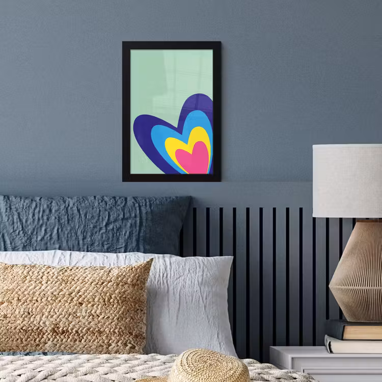 Poster met lijst - Hartjes - Kleurrijk - Valentijn — 3