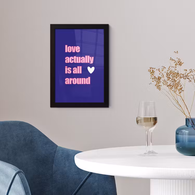Poster met lijst - Love actually is all around — 4