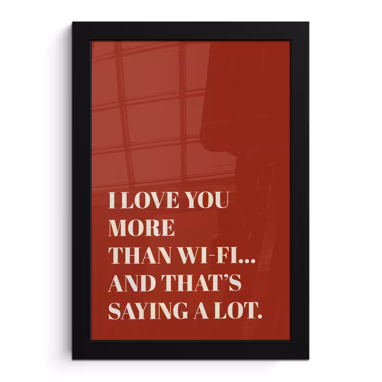 Poster met lijst - Rood - Quote - Liefde — 1