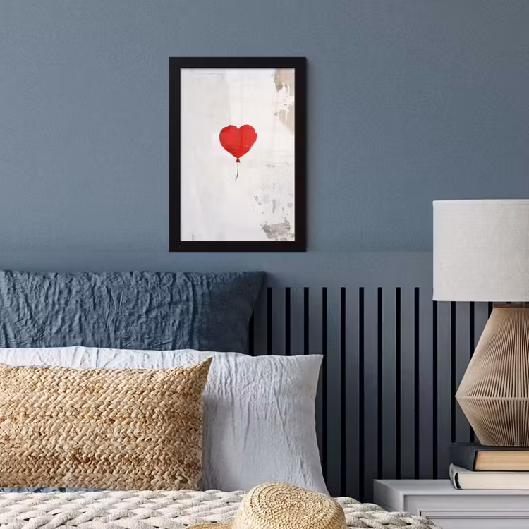 Poster met lijst - Ballon - Rood - Hart — 3